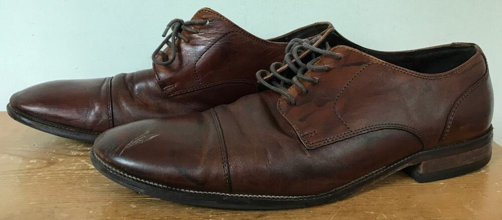 Cole Haan Brown Leather Sole Cap Toe Mens Oxfords Loafers Dress Shoes 9M